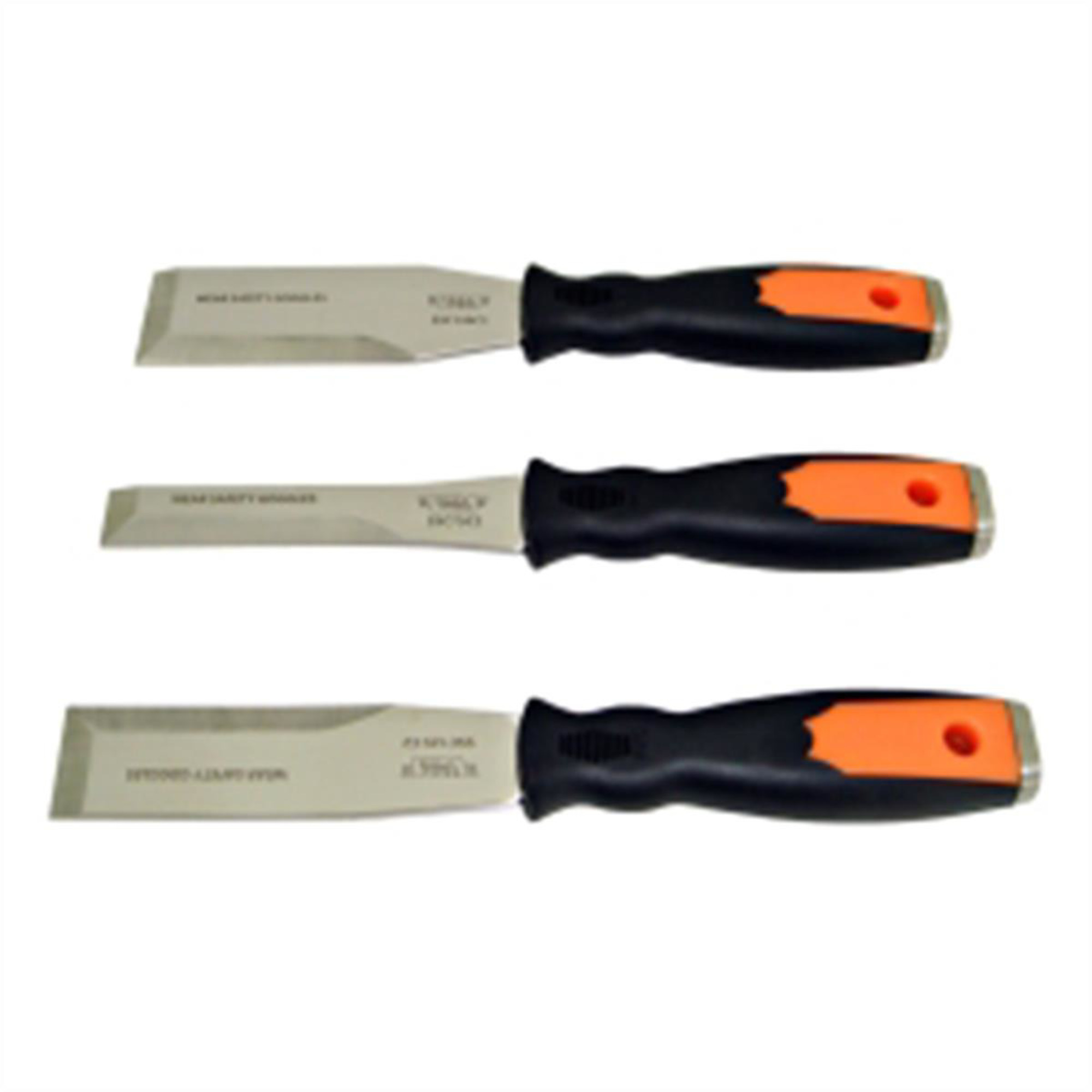 VIM Tools Heavy-Duty Striking Scraper Set — 3-Piece, Dual Bevel, Stainless Steel, Model# VIMSSC100